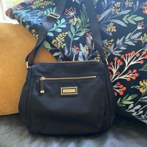 Black Calvin Klein crossbody bag nylon gold hardware